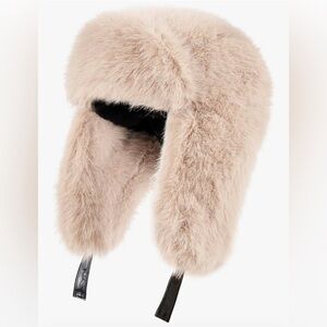 Faux Fur Trapper Hat NEW Ivory color